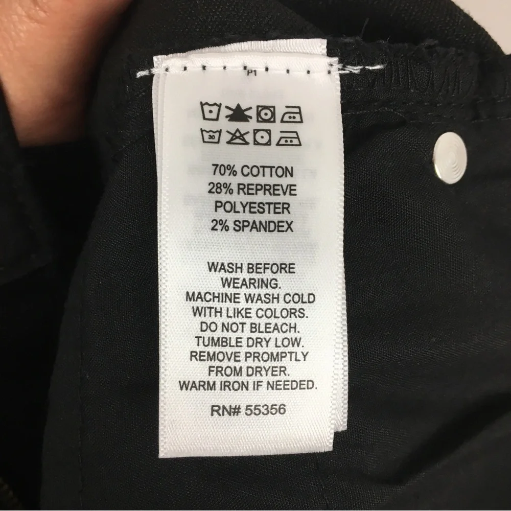 NWT Jones New York Repreve Black Jeans Sz 22W Stretch Skinny Eco Friendly Goth - Picture 13 of 13